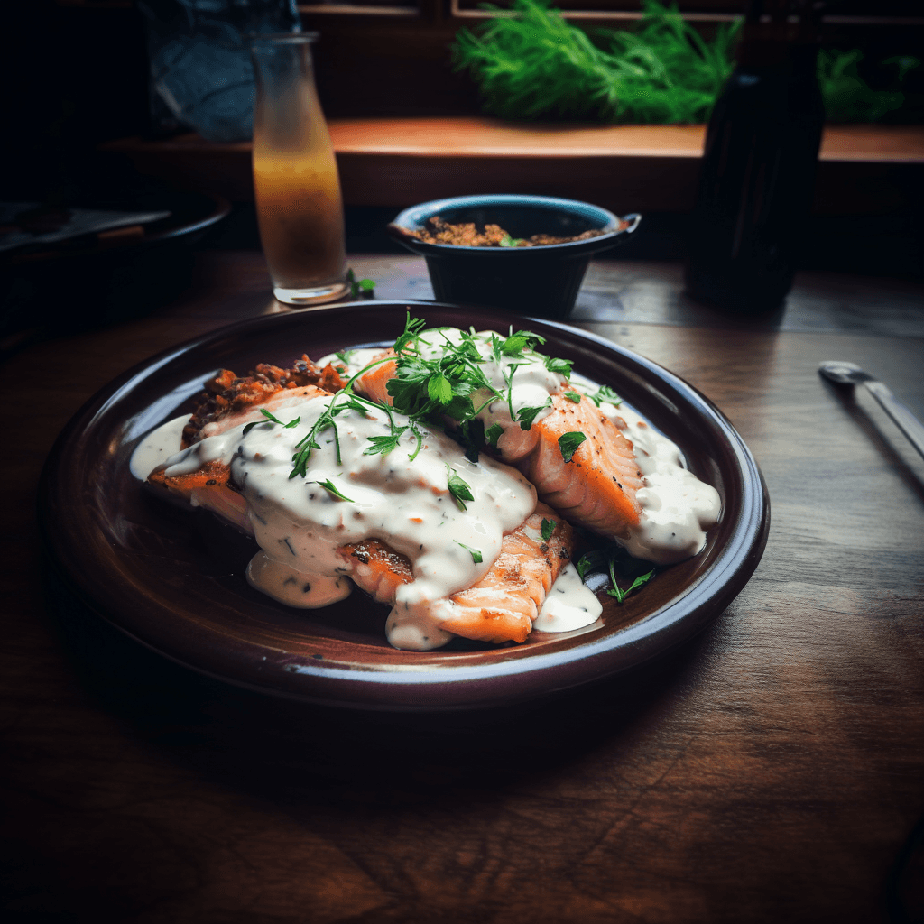 Salmon trout with Horseradish